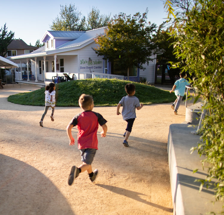 children running and playing at the childrens museum