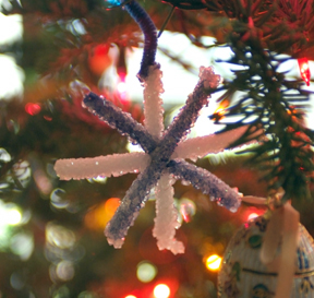 borax crystal holiday ornament