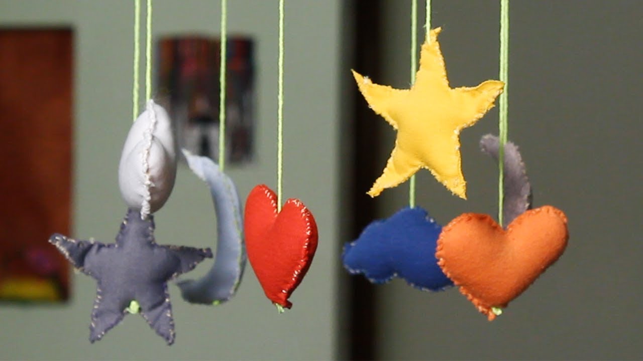 DIY Clothes Hanger Mobile At Home Children's Activity