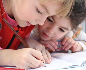 children writing their own book