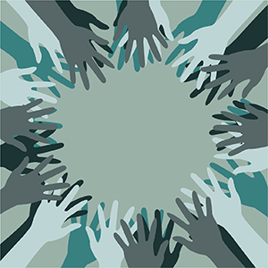 clipart of a bunch of hands forming a circle