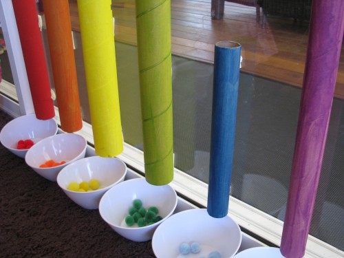 color sorting homemade toy