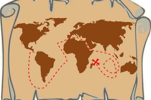 mapa del tesoro antiguo de diy