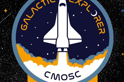 Space Odyssey for Galactic Explorers Patch Logo Design