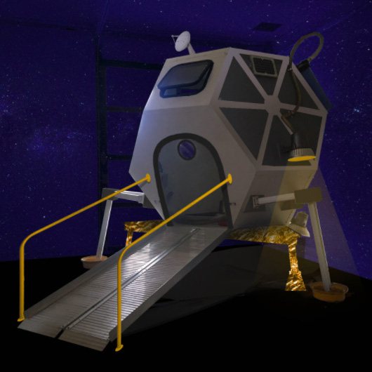 Children's Museum of Sonoma County's Lunar Lander Digital Mock Up for the Space Odyssey exhibit