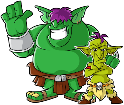 Goblin characters from the Goblin Bros. Game & Gear Logo