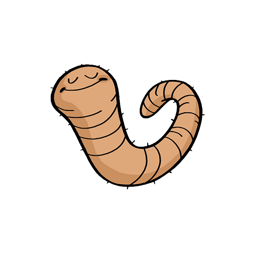 Gus the Worm Storytime Mascot