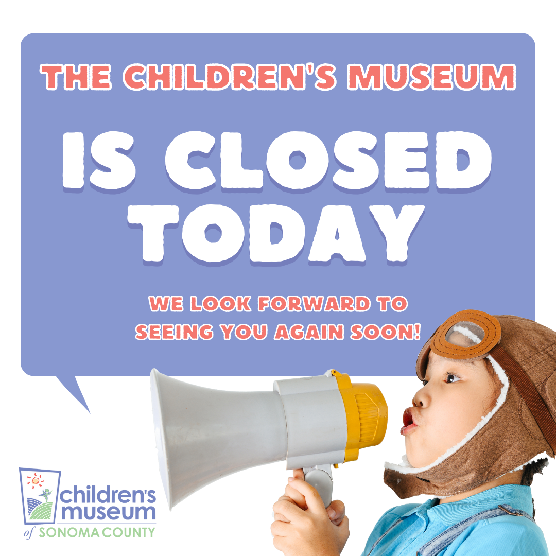 a speech bubble that reads "the museum is closed today"