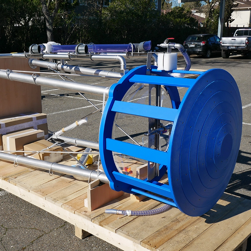 One of the four crates the Mechanical Waterways 2.0 Waterplay Exhibit came in when it was shipped to the Children's Museum of Sonoma County from Nuremberg, Germany.