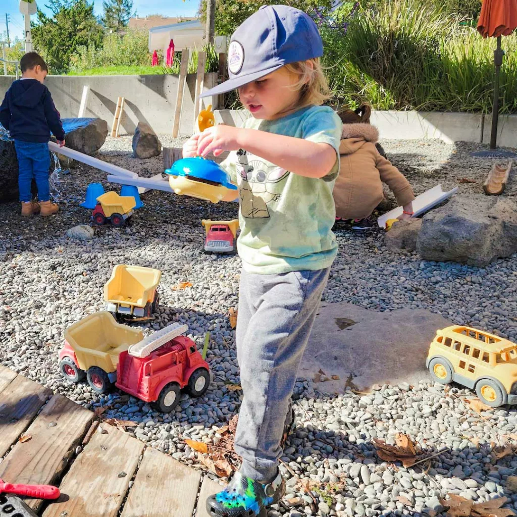 little child playing at the children's museum