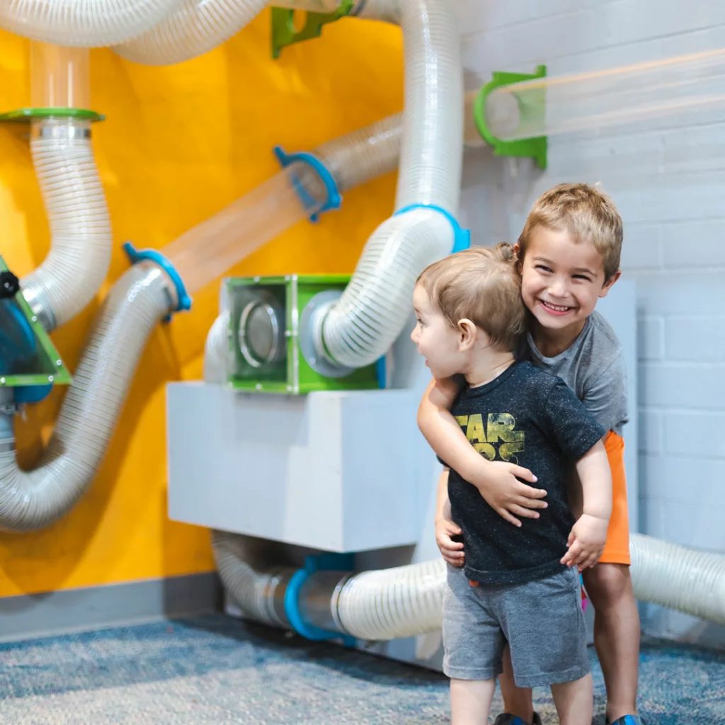 young boys playing at the children's museum