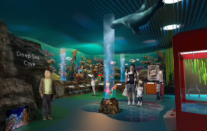 A 3D rendering of the 1st Floor - Delta's Voyage Coral Reef at the Children's Museum of Sonoma County following the proposed expansion project and UP! capital campaign.