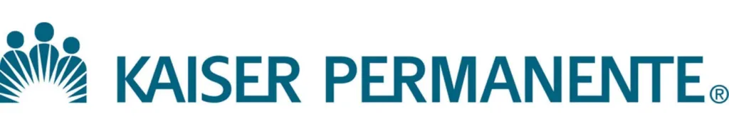 Kaiser Permanente logo in blue on a white background