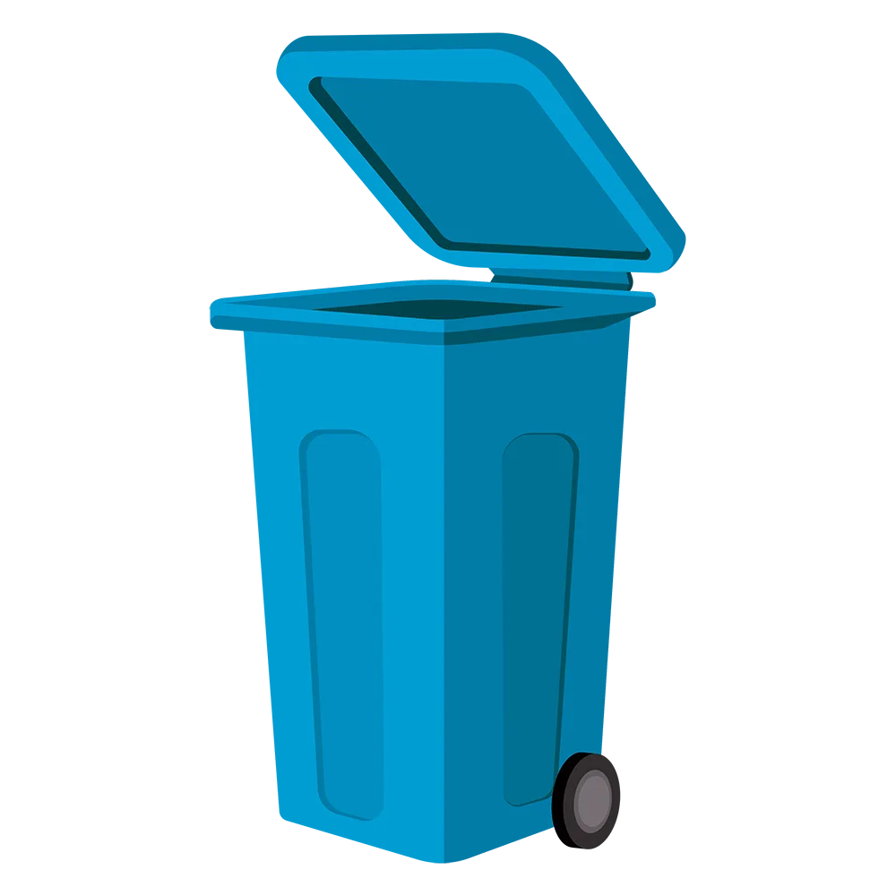 Recology Sonoma-Marin blue recycling bin