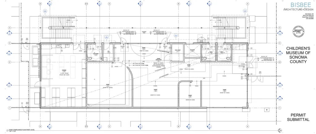 The Children's Museum of Sonoma County Construction Blueprints First Level Site Plan